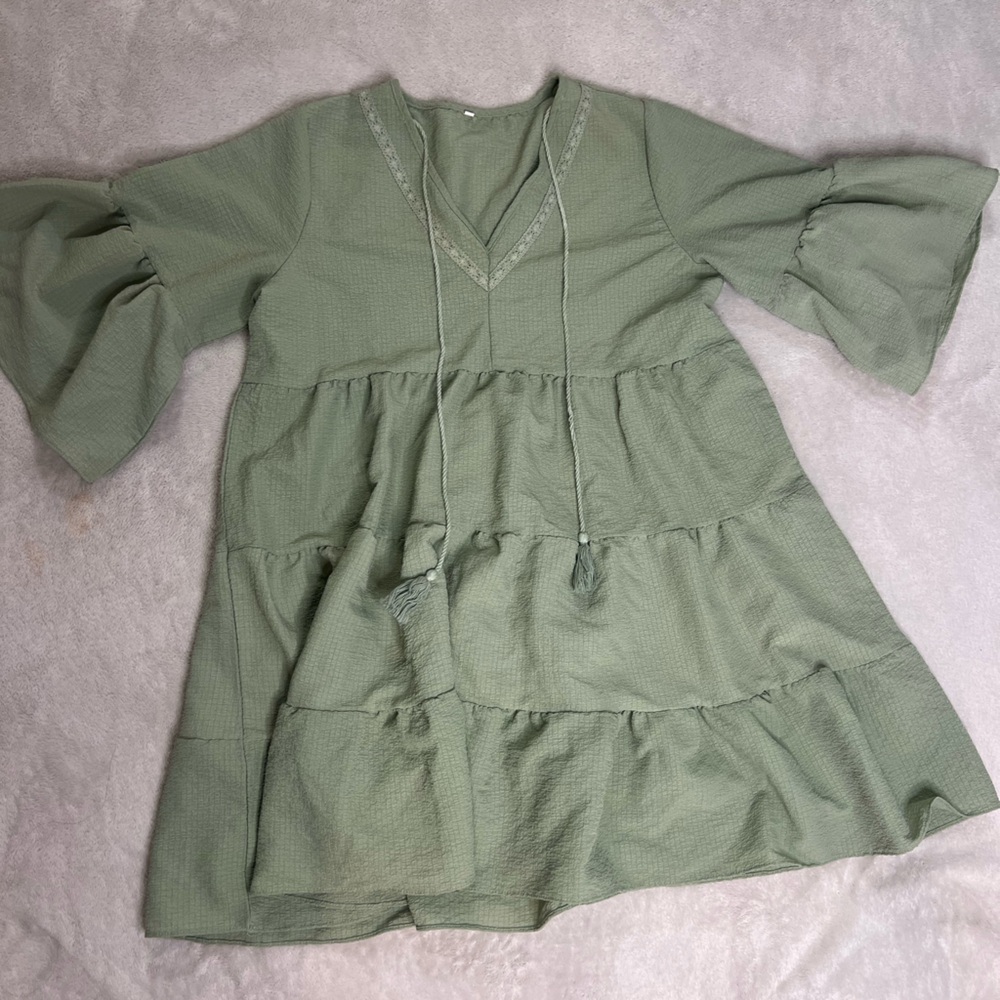 Green Flowy Dress